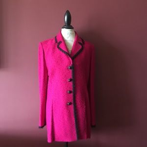 St. John by Marie Gray long magenta jacket